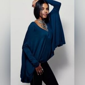 We The Free People Hannah Tee Swingy Long Sleeve